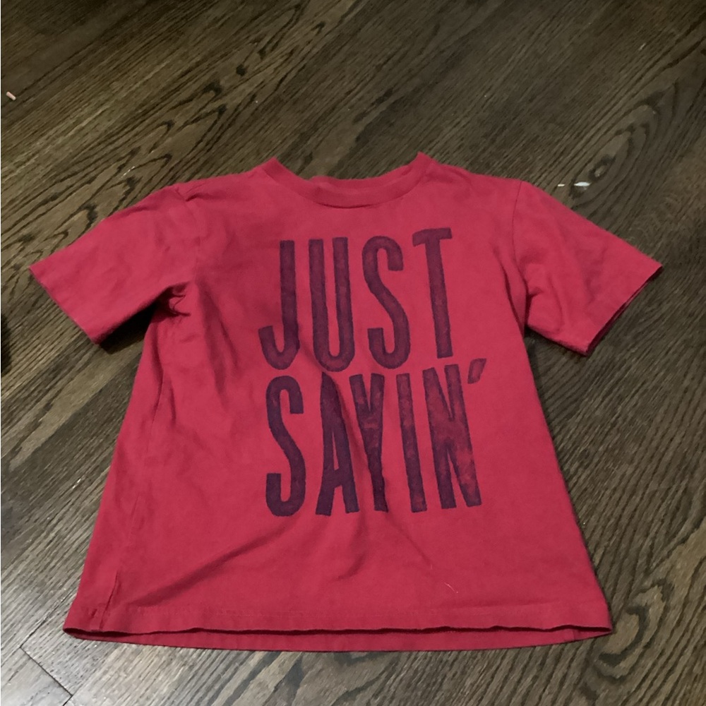 Boys The Children’s Place Medium 7/8 Red Just Sayin’ Graphic Tee Tote8